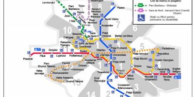 Bukarestin metro kartta