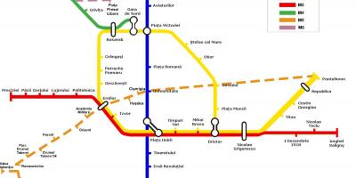 Metro kartta, bukarest romania