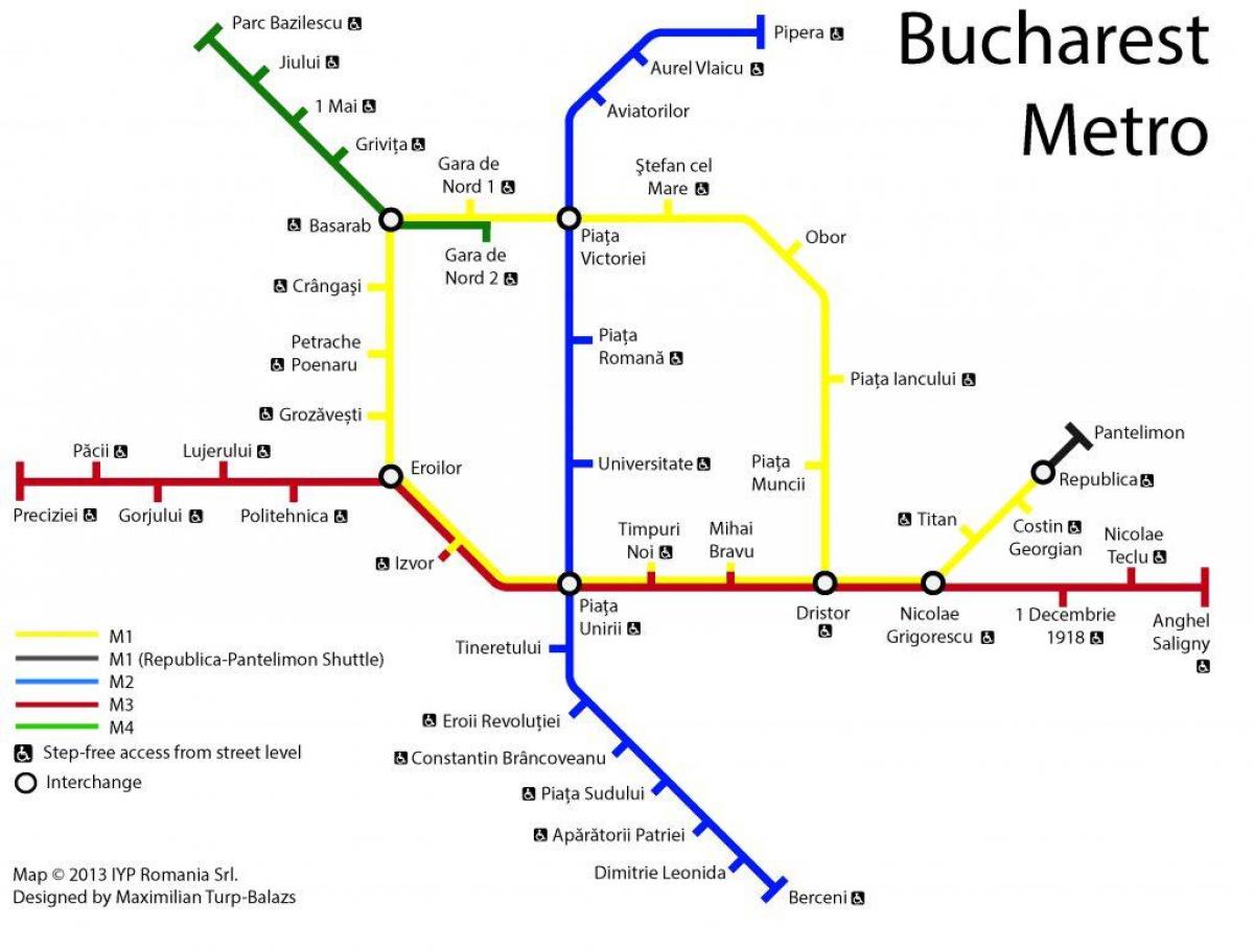 Kartta bukarest julkisen liikenteen 