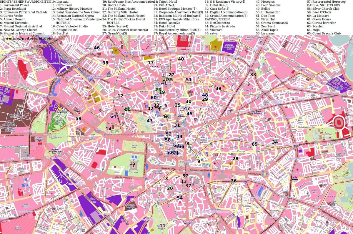bukarest street näytä kartta