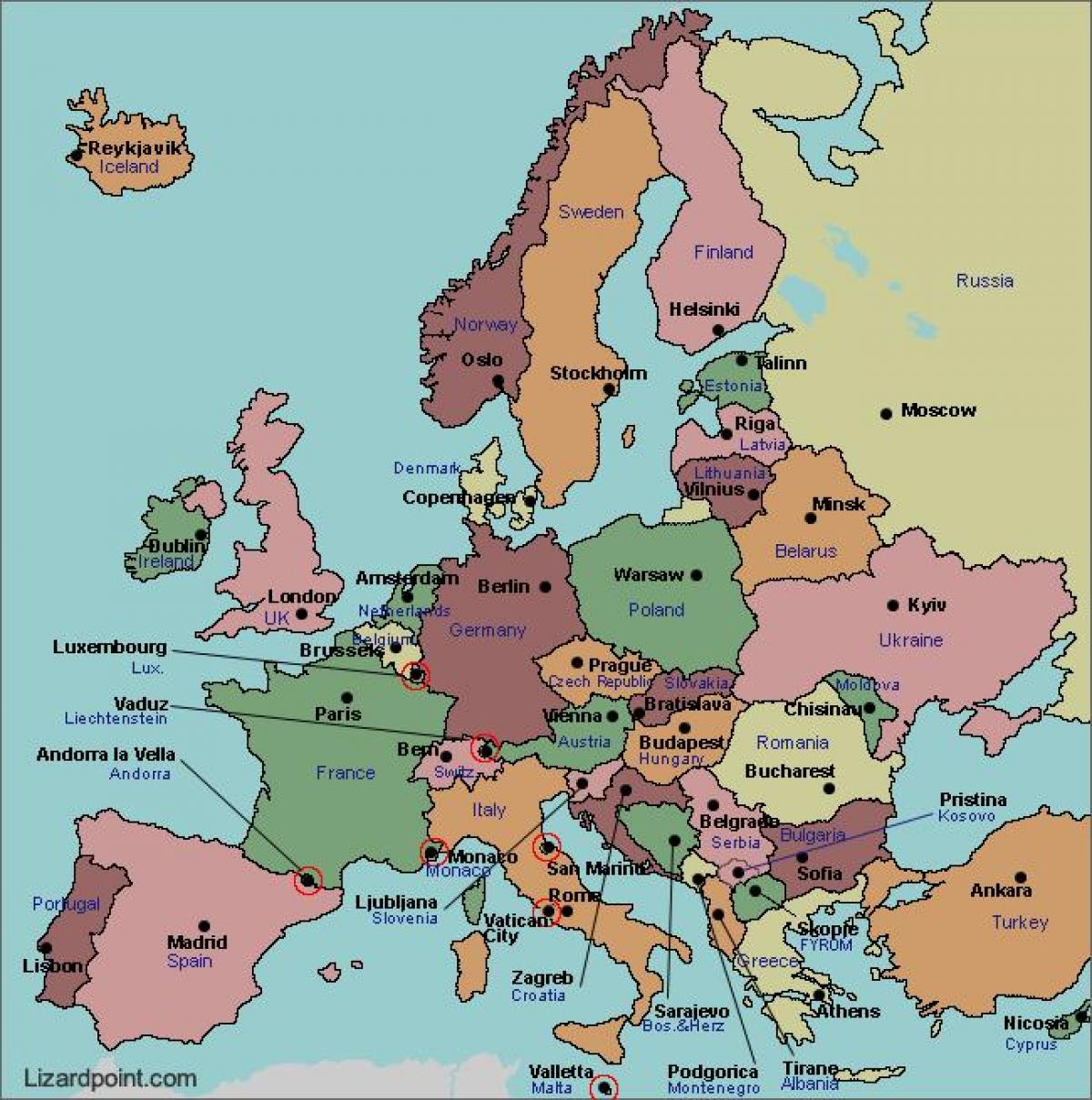 Kartta bukarest-euroopassa
