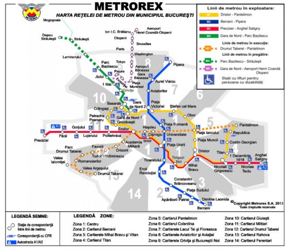 bukarestin metro kartta