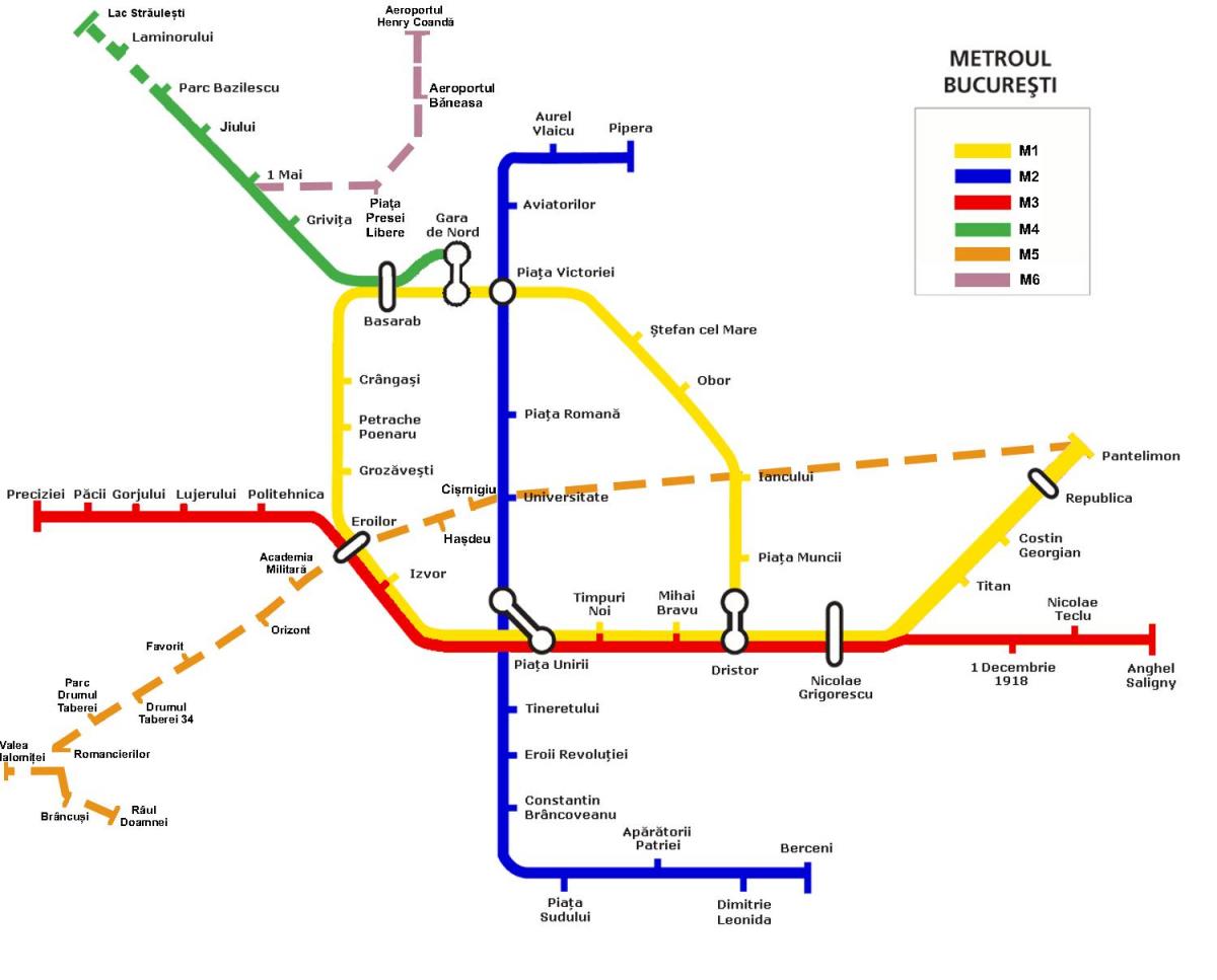 metro kartta, bukarest romania